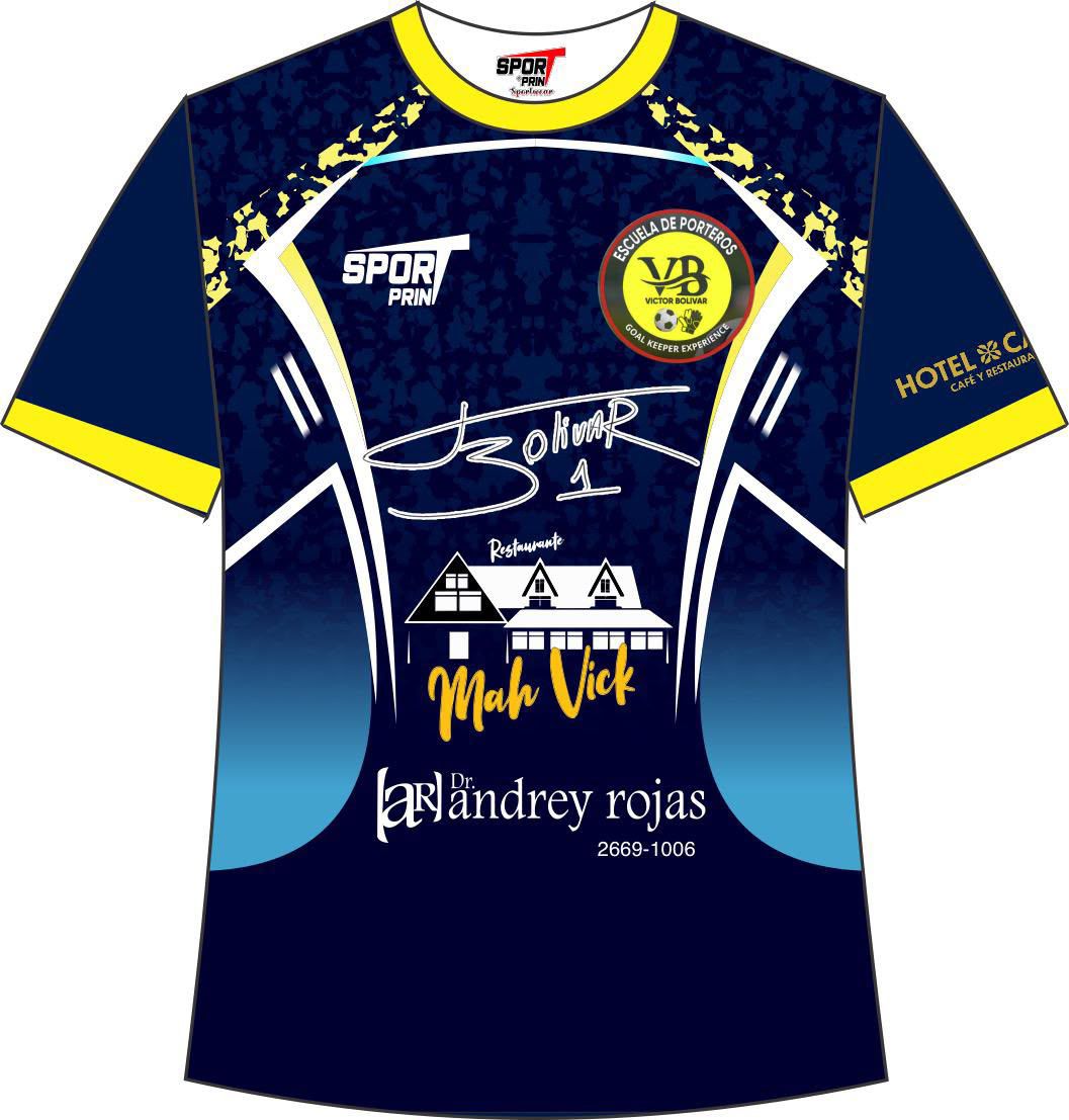 Camiseta oficial de la Academia de Porteros Víctor Bolívar